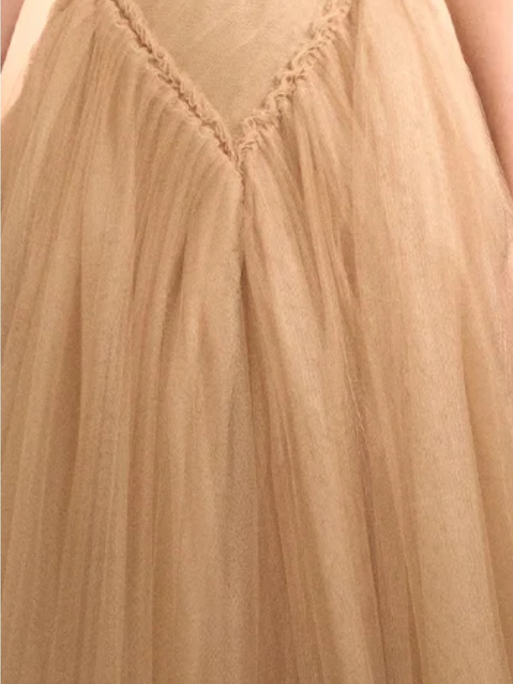 WD.NY Taupe Brown Layered Tulle Midi Skirt - Picture 4 of 4
